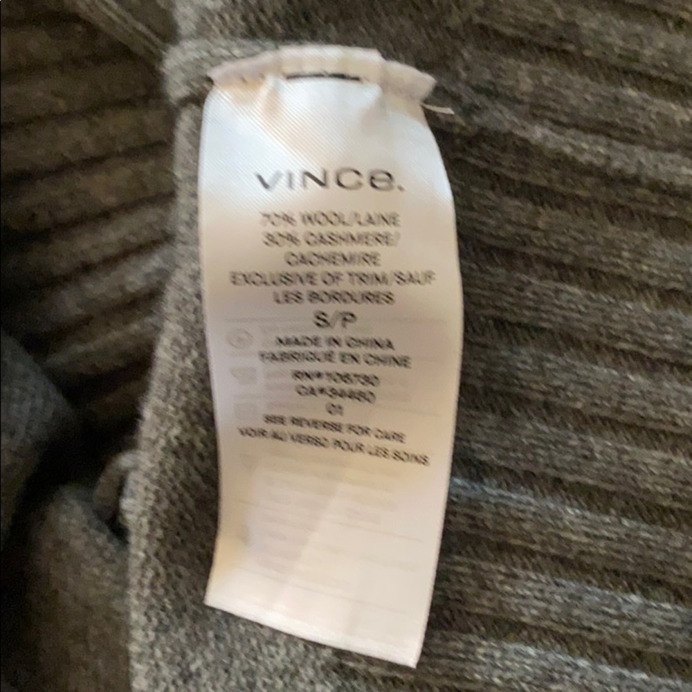 VINCE scrunch sleeve crop hoodie sweater - Picture 6 of 7